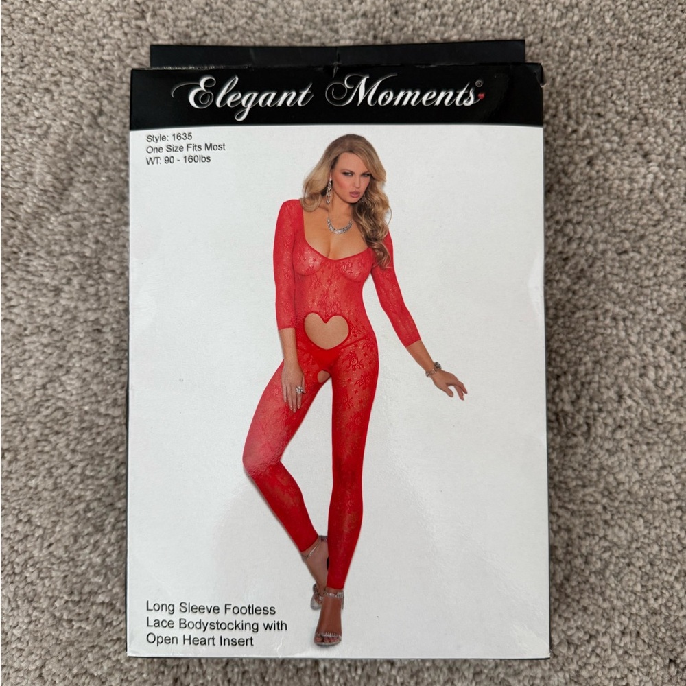 NWT Lace Bodystocking | Red